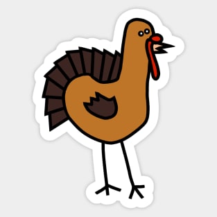 Turkey Time Thanksgiving Animals Sticker